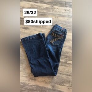 7 For All Mankind Dark Blue Flare Jeans